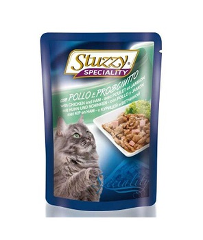 Консервированный корм для взрослых кошек Stuzzy Speciality с курицей и ветчиной 100 г 24 шт 100 г
