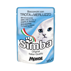 Консервированный корм для взрослых кошек Simba с форелью и треской 100 г