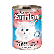 Консервированный корм для взрослых кошек Simba паштет с тунцом 415 г