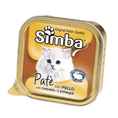 Консервированный корм для взрослых кошек Simba паштет с курицей 100 г