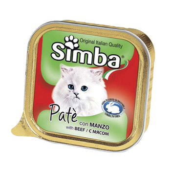 Консервированный корм для взрослых кошек Simba паштет с мясом 100 г