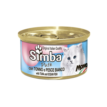 Консервированный корм для взрослых кошек Simba с тунцом и океанической рыбой 85 г