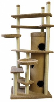 Комплекс для кошек Пушок Мурляша 90 х 70 см, с упором в потолок Стандарт, Сосна