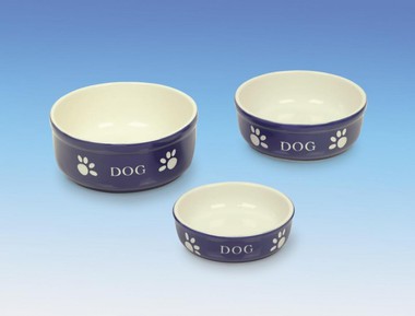Миска для собак Nobby, керамика, синяя, 13,5 см