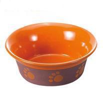 Миска для собак и кошек Fauna International, керамика, оранжевая, 11,5 см