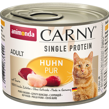 Монобелковые консервы для взрослых кошек Animonda Carny Single Protein Adult Cat - Pure Chicken с курицей 200 гр