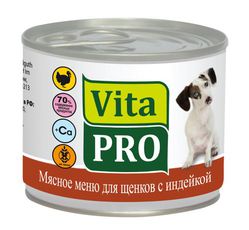 Консервы для щенков до 1 года Vitapro с индейкой 200 г