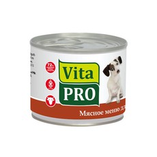 Консервы для взрослых собак  Vitapro с говядиной 200 г