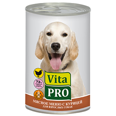 Консервы для взрослых собак от 1г Vitapro с курицей 400 г