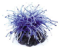Мягкий коралл в аквариум Dezzie 14x14x9 см, резина, пластик, синий