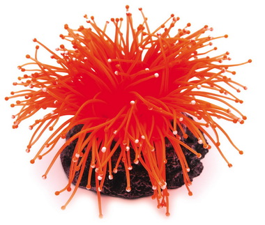 Мягкий коралл в аквариум Dezzie 14x14x9 см, резина, пластик, оранжевый