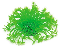 Мягкий коралл в аквариум Dezzie 23x23x12 см, силикон, зеленый
