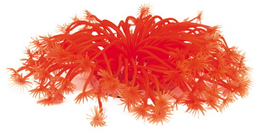 Мягкий коралл в аквариум Dezzie 23x23x12 см, силикон, красный