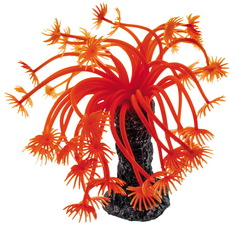 Мягкий коралл в аквариум Dezzie 12x12x15 см, пластик, красный