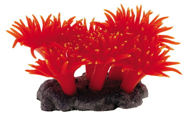 Мягкий коралл в аквариум Dezzie 12x10x7 см, пластик, красный
