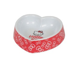 Миска для кошек Hello Kitty Melamine Feeding Bowl в форме сердца из меламина