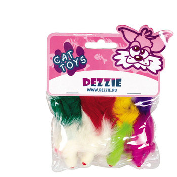 Игрушка для кошек Dezzie Респект мыши, 5 см, пластик