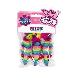 Игрушка для кошек Dezzie Радуга мыши, 7,5 см, пластик