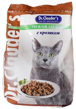 Сухой корм для взрослых кошек Dr. Clauders с кроликом 400 гр, 15 кг