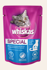 Консервированный корм для кастрированных котов и стерилизованных кошек Whiskas ph control 100 г 24 шт