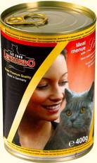 Консервированный корм для взрослых кошек Leonardo с мясом наилучшего качества 400 г 24 шт