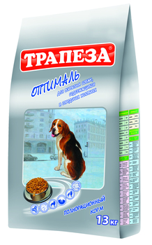 Сухой корм для взрослых собак Трапеза Оптималь 13 кг