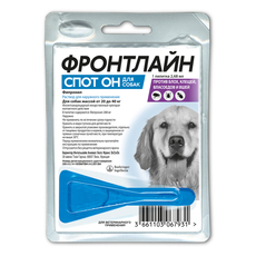 Капли от блох и клещей для собак весом от 20 до 40 кг Merial S.A.S. Фронтлайн Спотон, 1 пипетка