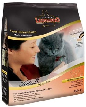 Сухой корм для взрослых кошек Leonardo Cat Food Adult Sensitive Duck and Rice с уткой и рисом 400 гр, 2 кг, 7,5 кг, 15 кг