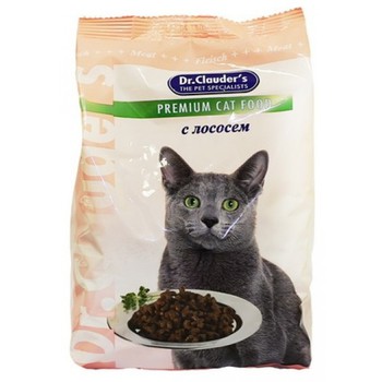 Сухой корм для взрослых кошек Dr. Clauders с лососем 400 гр, 15 кг