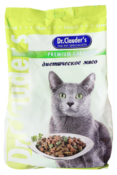 Сухой корм для взрослых кошек Dr. Clauders с ягнёнком 400 гр, 15 кг