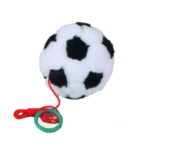 Игрушка для кошек Hagen футбольный, меховой мяч с запахом мяты
