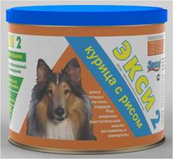 Консервы для взрослых собак Экси-2 с курицей и рисом 400 г 15 шт