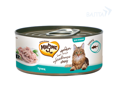 Консервированный корм для взрослых кошек Мнямс с тунцом в нежном желе 70 г