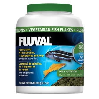 Корм для растительноядных рыб Fluval, хлопья, 125 мл