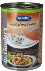 Консервированный корм для взрослых кошек Dr. Cluaders с домашней птицей и морковкой 415 г 20 шт