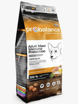 Сухой корм для взрослых собак крупных пород Probalance Immuno 3 кг, 15 кг