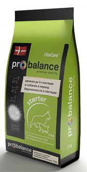 Сухой корм для щенков до 3-х месяцев, беременных и кормящих сук Probalance Starter 2 кг, 10 кг