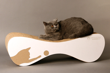 Лежанка- когтеточка для кошек ArtCarton 76 х 23 х 24,5 см