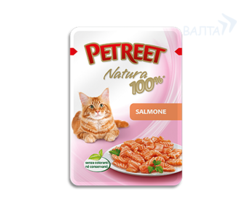 Консервированный корм для взрослых кошек Petreet лосось