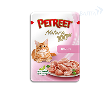 Консервированный корм для взрослых кошек Petreet  тунец 70 гр.