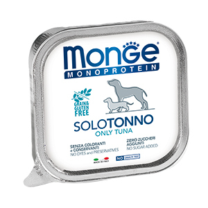 Консервы для взрослых собак Monge Dog Monoprotein Solo консервы для собак паштет из тунца 150 гр.