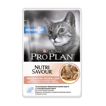 Консервированный корм для взрослых кошек Pro Plan Nutrisavour Adult Salmon in Gravy  24 шт 85 г 85 гр