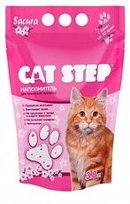 Наполнитель для кошачьего туалета Cat Step Сакура силикагель, 3,8 л