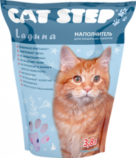 Наполнитель для кошачьего туалета Cat Step Лагуна силикагель, 3,8 л