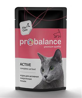 Консервированный корм для взрослых активных кошек Probalance Active 85 г