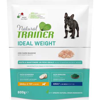 Сухой корм для взрослых собак мелких пород с избыточным весом Natural Trainer Ideal Weight Mini - White Meat 800 гр, 2 кг
