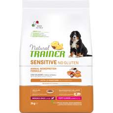 Сухой корм для щенков средних крупных пород Natural Trainer Sensitive No Gluten Medium&Maxi Puppy&Junior Dog – Salmon с лососем