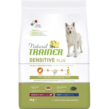 Сухой корм для взрослых собак cредних и крупных пород Natural Trainer Sensitive Plus Adult Medium&Maxi Rabbit с кроликом 3 кг, 12 кг