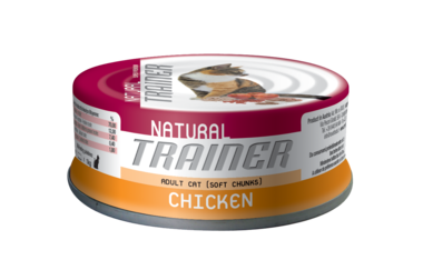 Консервированный корм для взрослых кошек Trainer Natural Adult Chicken на основе мяса курицы 70 г