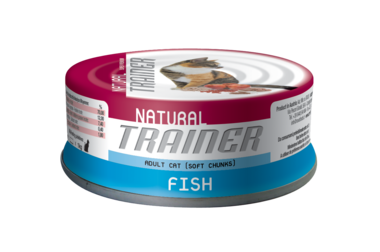 Консервированный корм для взрослых кошек Trainer Natural Fish на основе мяса тунца 70 г